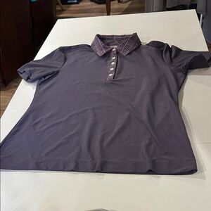 Nike Purple Plaid Golf Polo